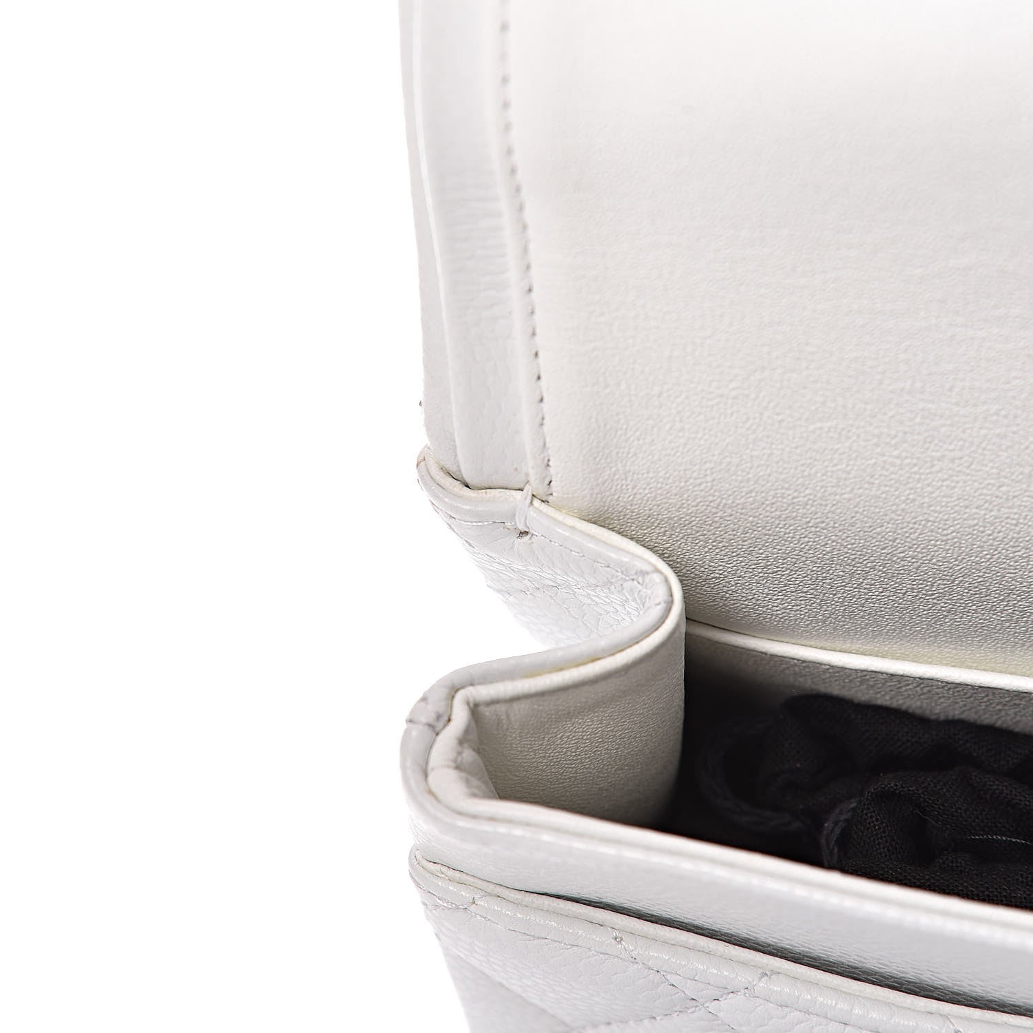 Chanel Caviar Quilted Medium Double Flap White 13 of 23