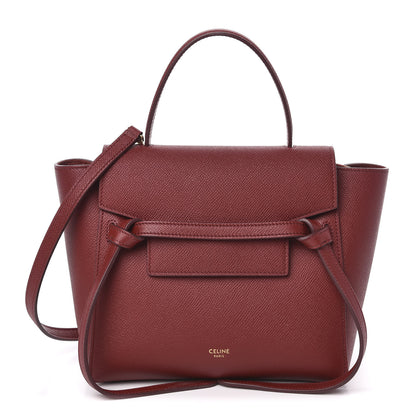 Celine Grained Calfskin Nano Belt Bag Ruby 1 of 10
