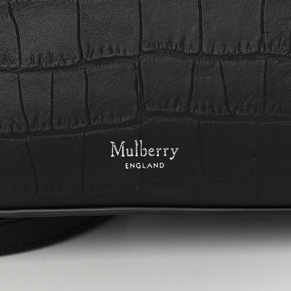 Mulberry Matte Croc Calfskin Embossed Small Seaton Black 7 of 11