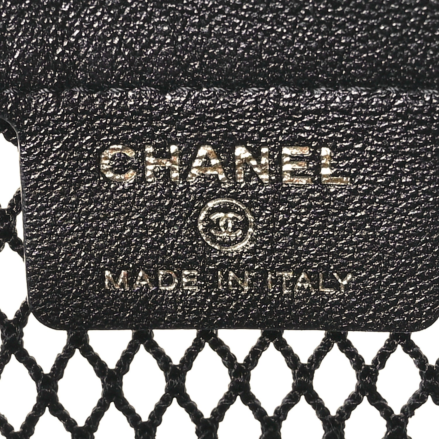 Chanel Mesh Shiny Lambskin Clutch With Chain  Black 7 of 11