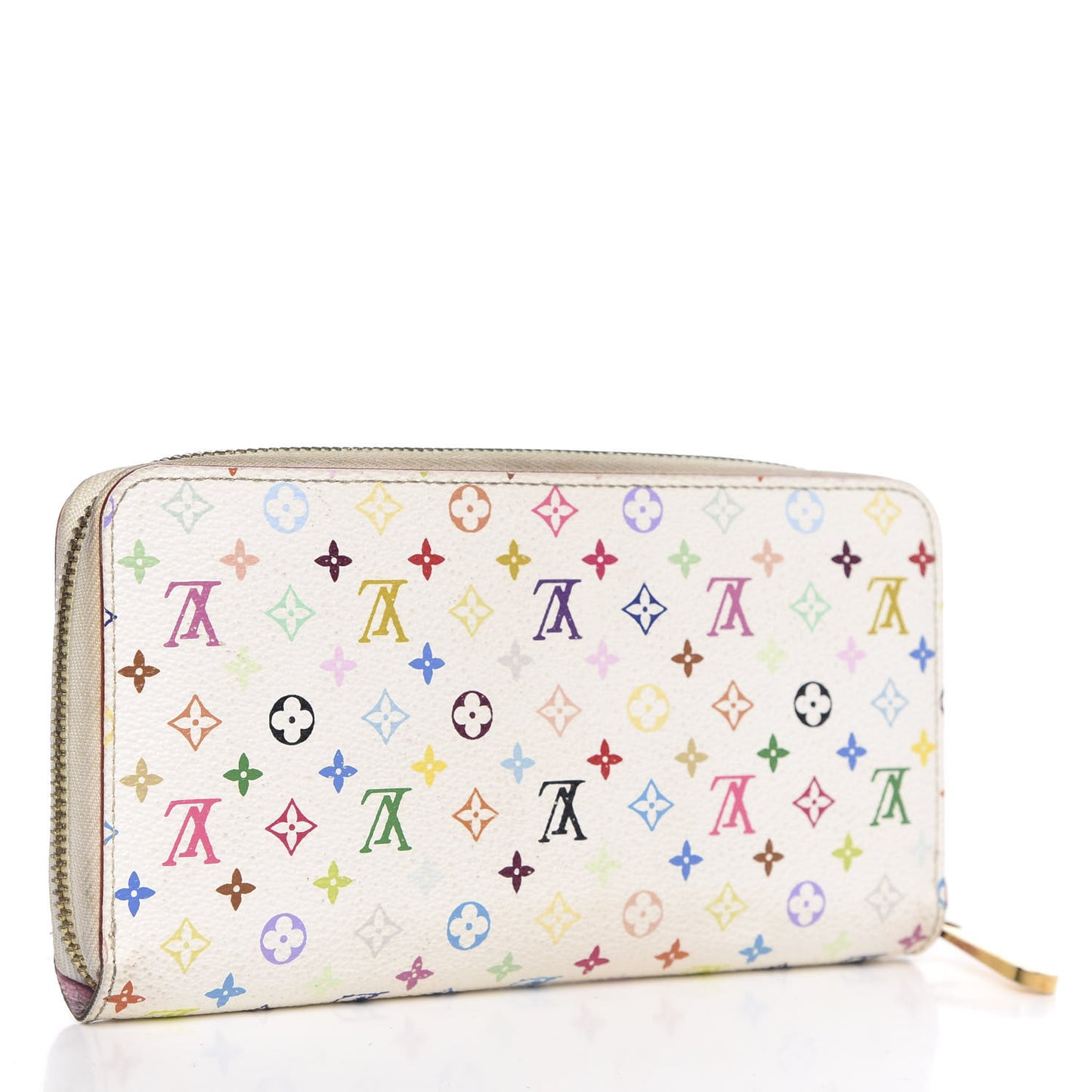Monogram Multicolor Zippy Wallet White Litchi