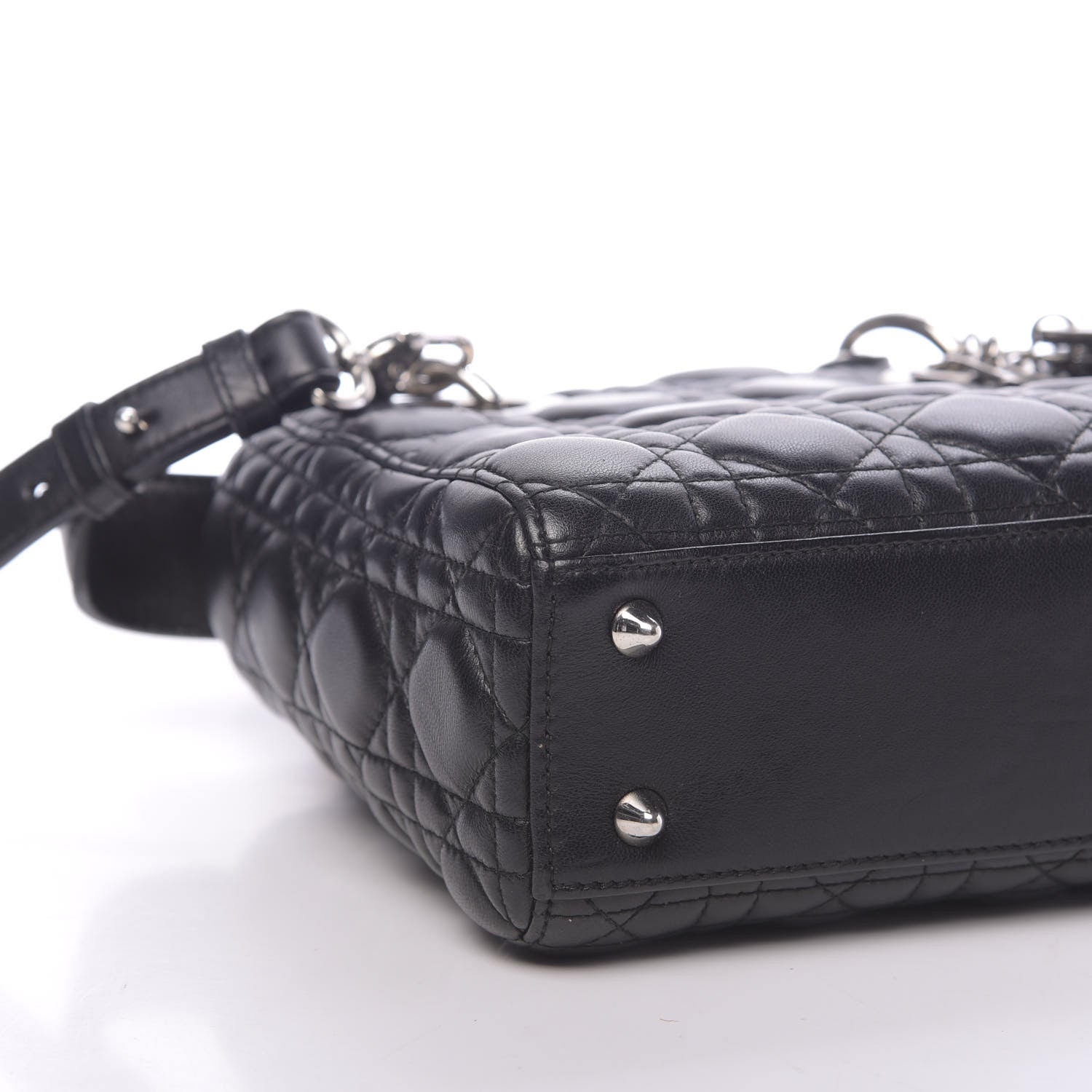 Christian Dior Lambskin Cannage Small Lucky Badges My Lady Dior Black 7 of 9