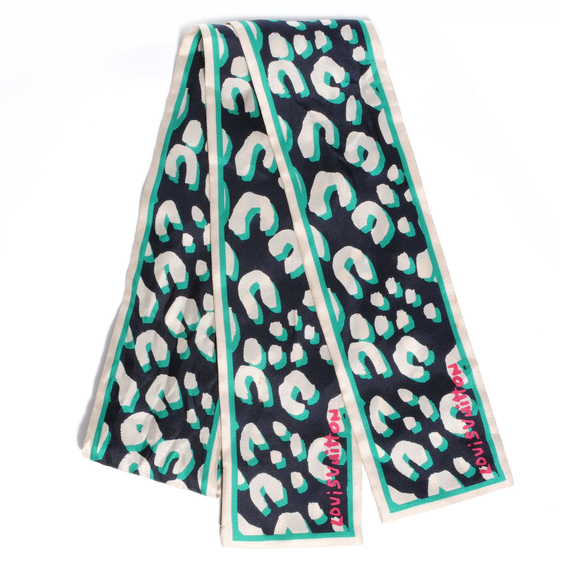 Louis Vuitton Silk Leopard Bandeau Blue Infini 3 of 5
