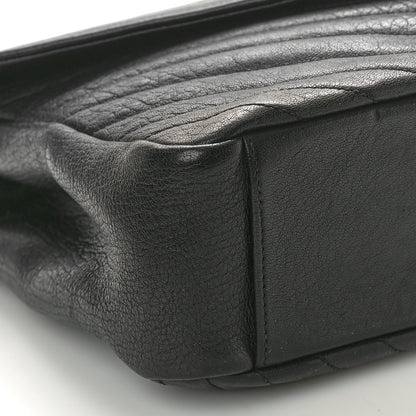 Saint Laurent Sheepskin Matelasse Chevron Monogram Large College Satchel Black Tulip 10 of 12