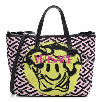 Versace Calfskin Monogram Smile Medusa Tote Multicolor 1 of 10