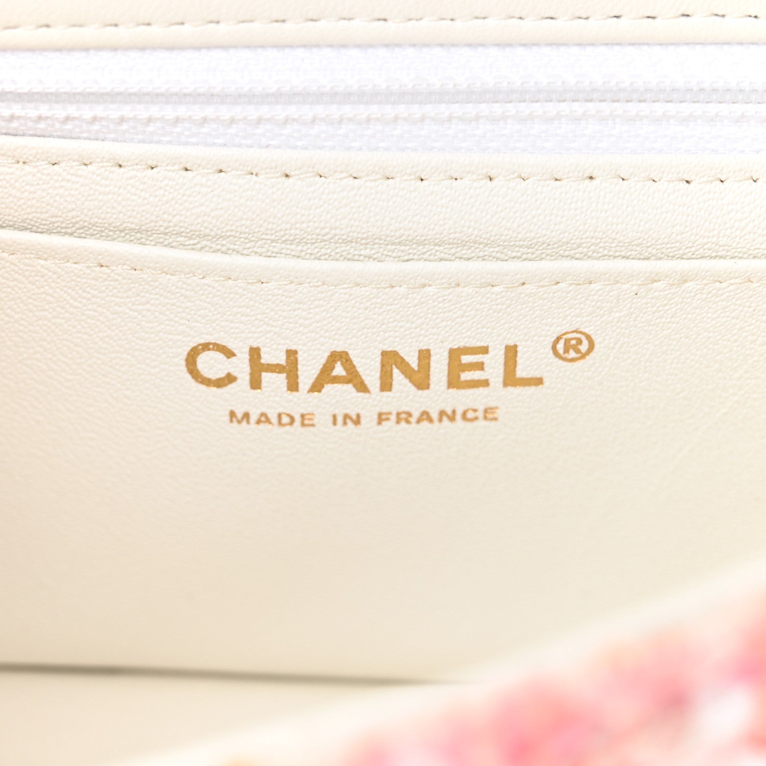 Chanel Tweed Braided Mini Rectangular Flap Pink Orange 6 of 12