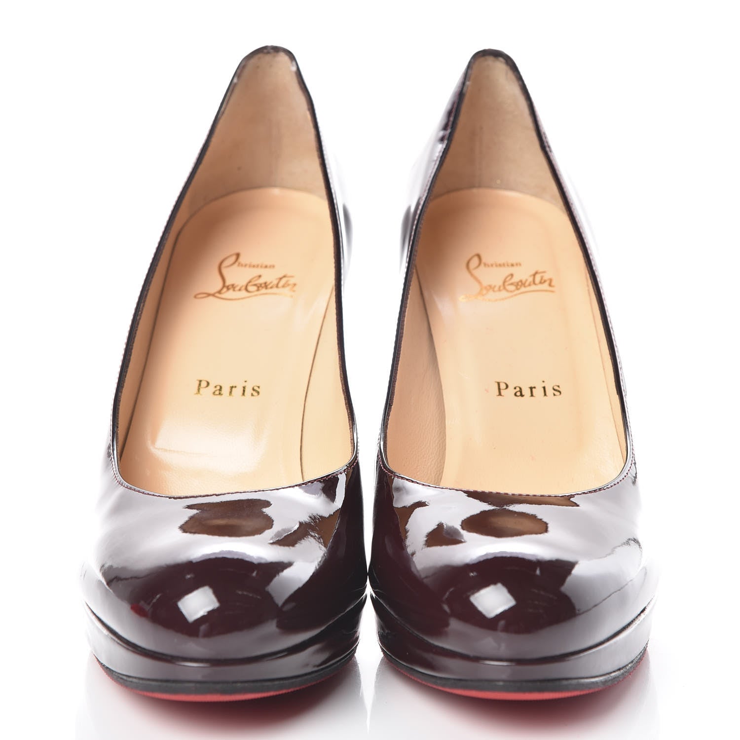 Christian Louboutin Patent New Simple 100 Pumps 39 Burgundy 2 of 10