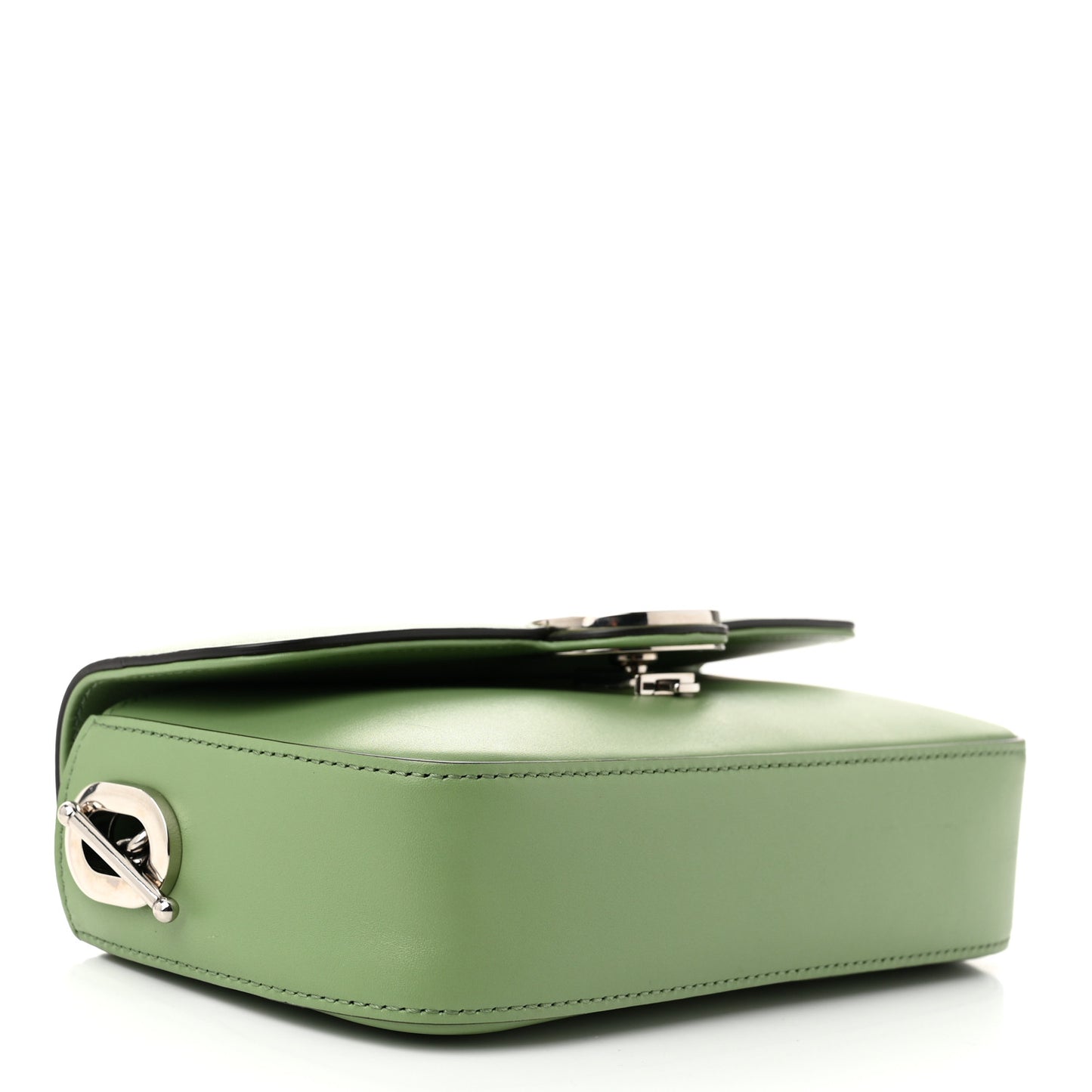 Senna Calfskin Petite GG Top Handle Shoulder Bag Green Soil Grass