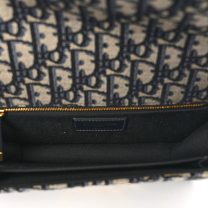 Christian Dior Oblique 30 Montaigne Flap Bag Blue 6 of 9
