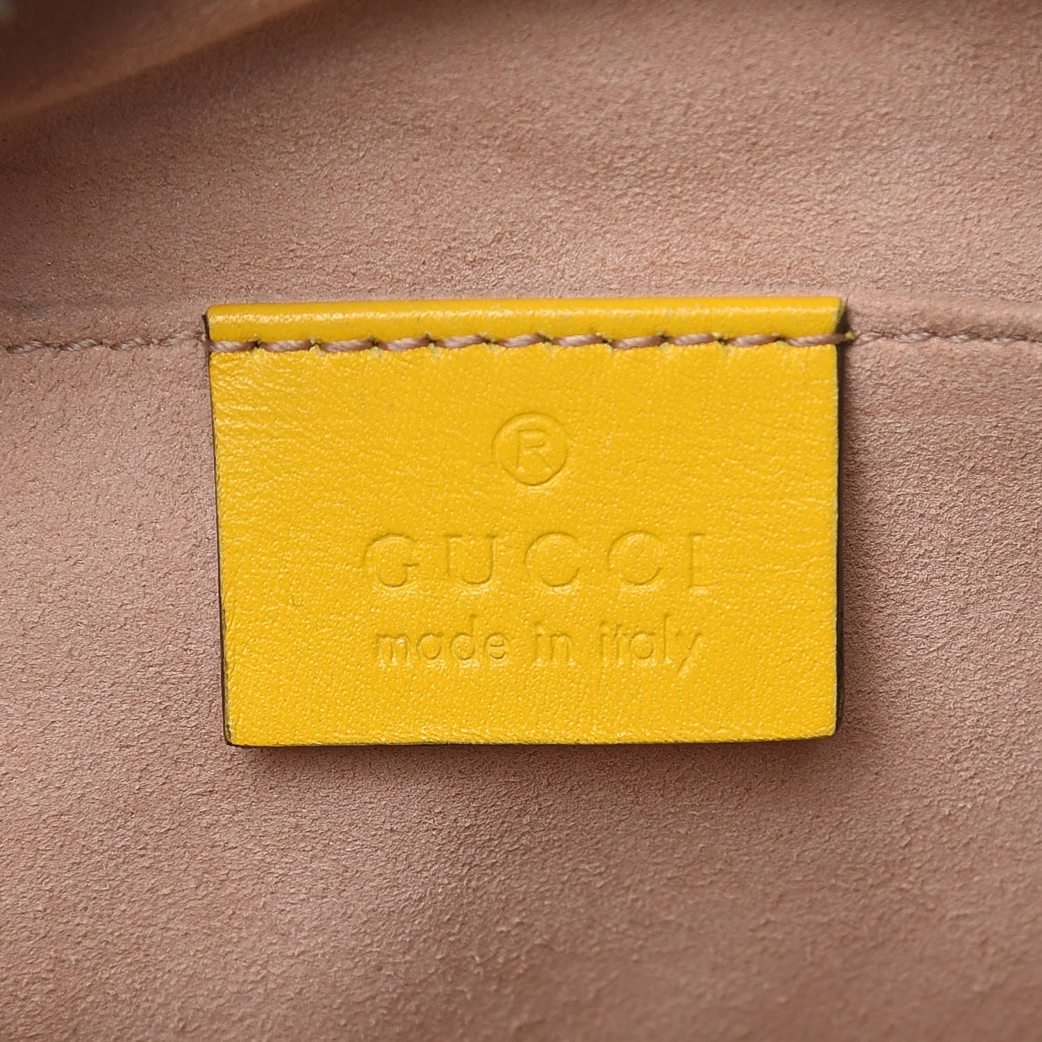 Gucci Calfskin Matelasse Mini GG Marmont Chain Shoulder Bag Stone Topaz 6 of 15