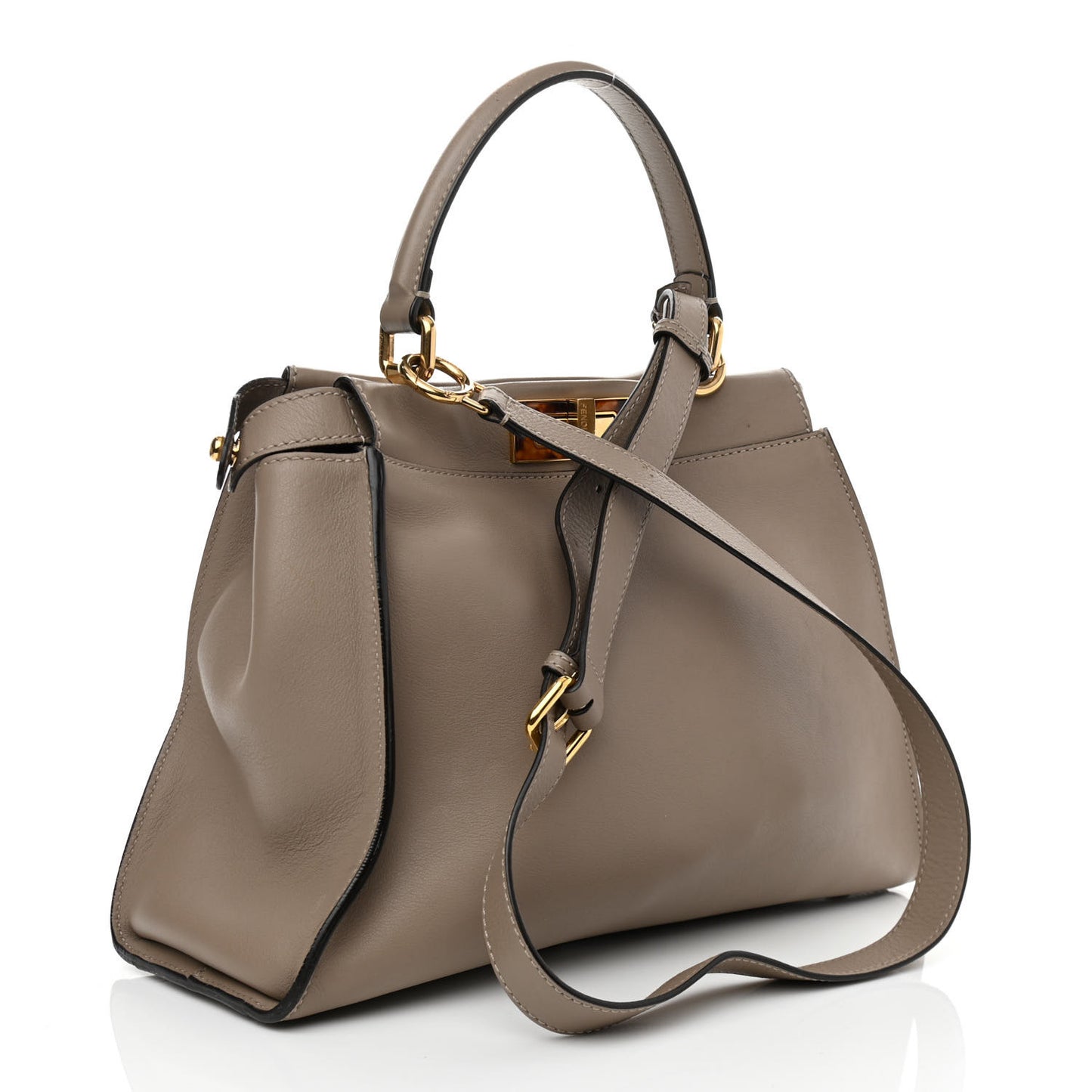 Vitello Seta Plexiglass Tortoise Medium Peekaboo Iconic Satchel Tortora