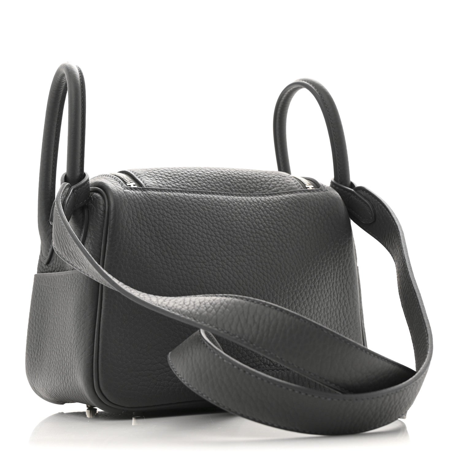 Hermes Taurillon Clemence Mini Lindy 20 Etain 3 of 11