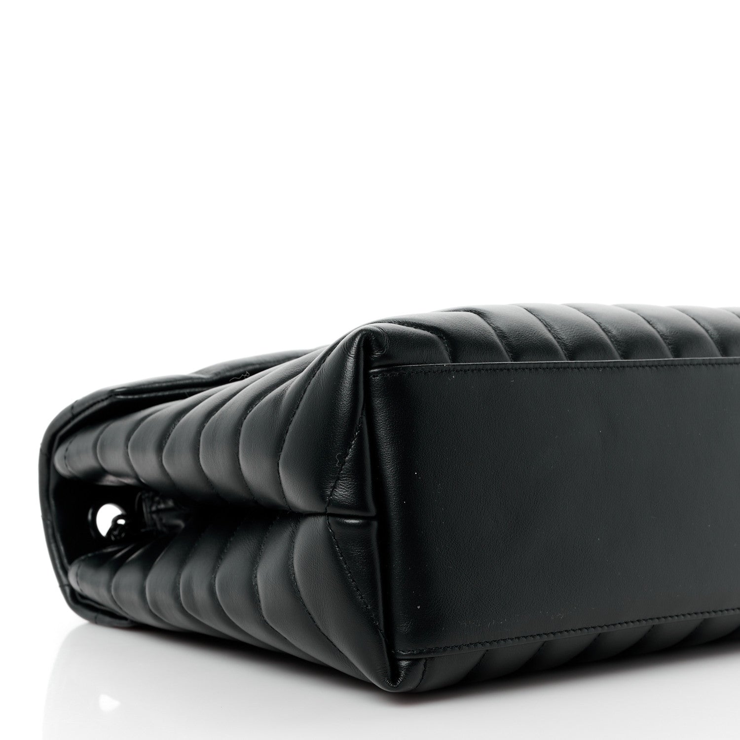 Saint Laurent Calfskin Y Quilted Monogram Monochrome Medium Loulou Chain Satchel Black 10 of 11