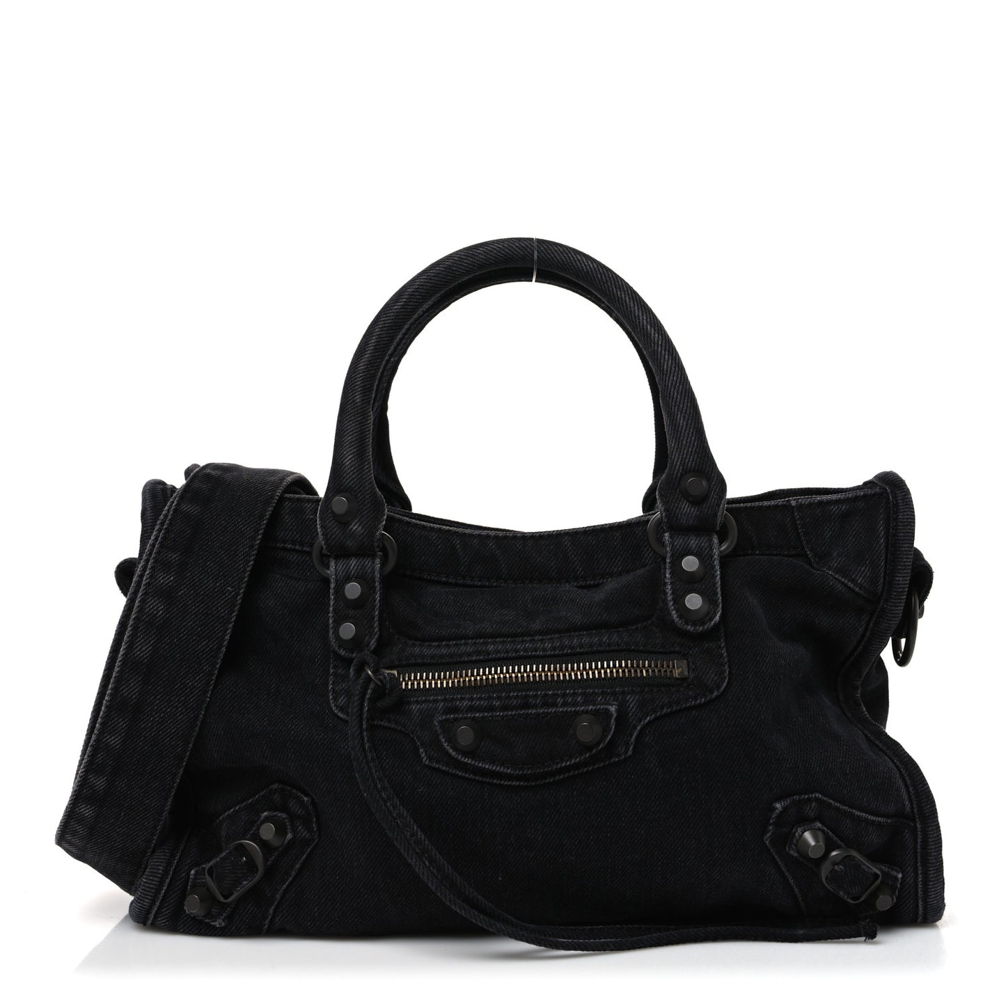 Washed Denim Classic Hardware Small Le City Black