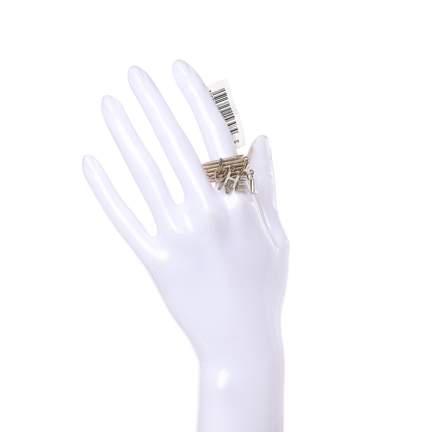 Chanel Logo Stackable Ring Set 6 Gold 2 of 3