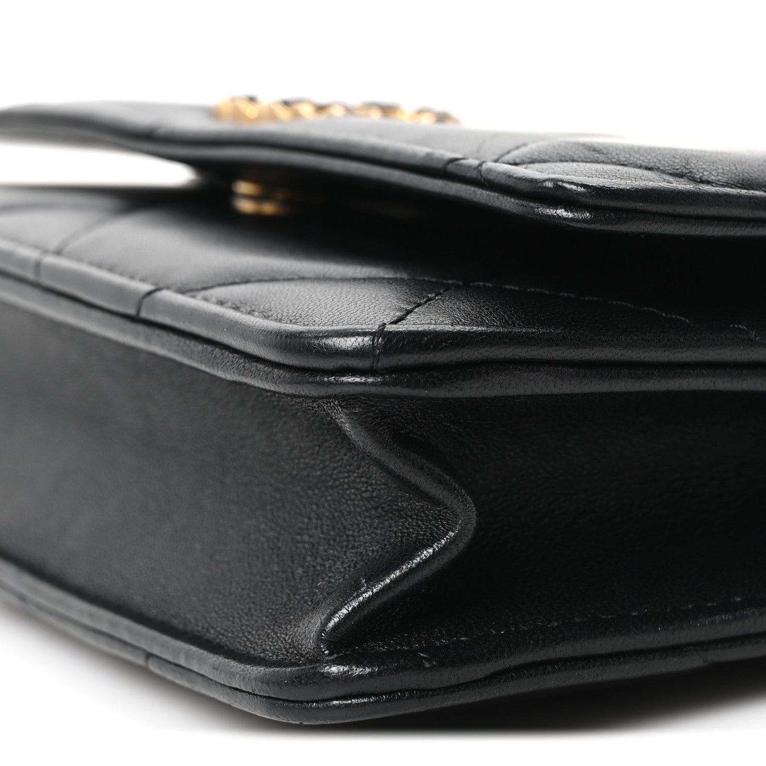 Chanel Lambskin Quilted Chanel 19 Wallet On Chain WOC Black 11 of 11