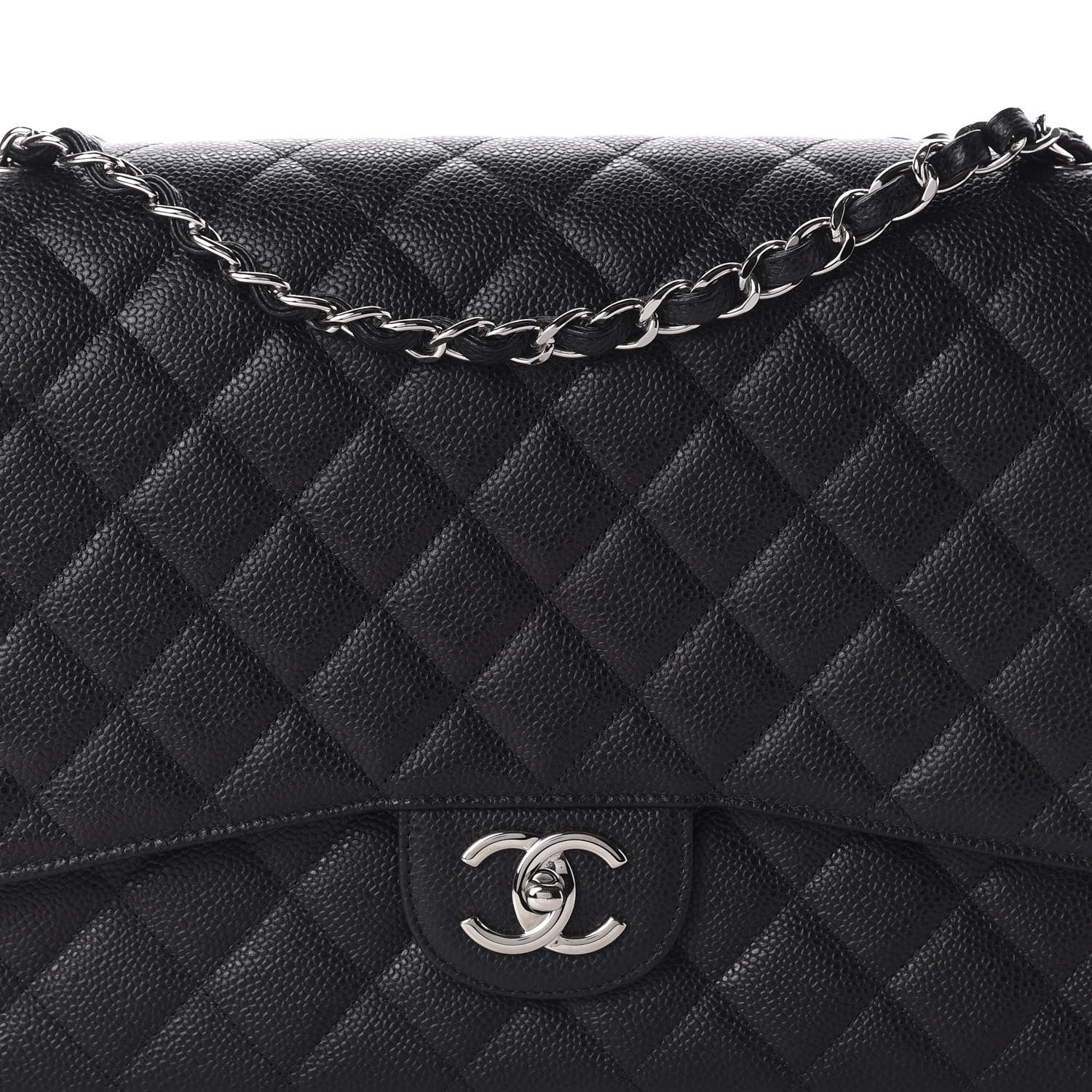 Chanel Caviar Quilted Maxi Double Flap Black 10 of 11