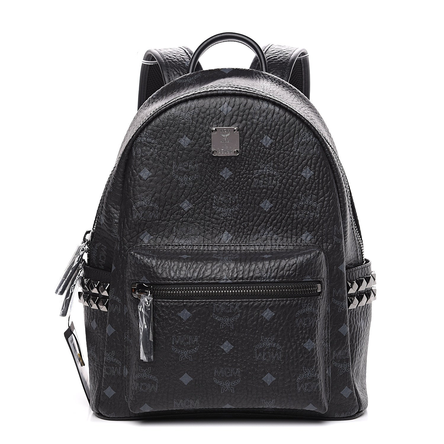MCM Visetos Small Side Stud Stark Backpack Black 1 of 8