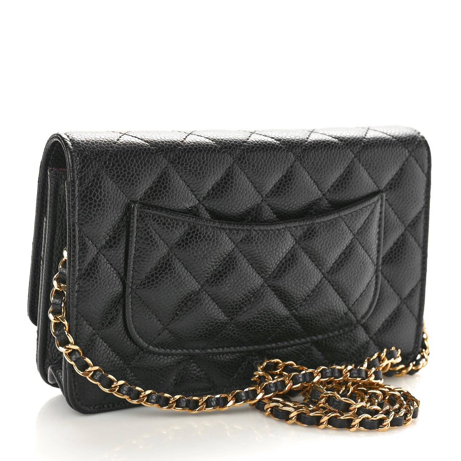Chanel Caviar Quilted CC Turnlock Wallet On Chain WOC Black 3 of 11