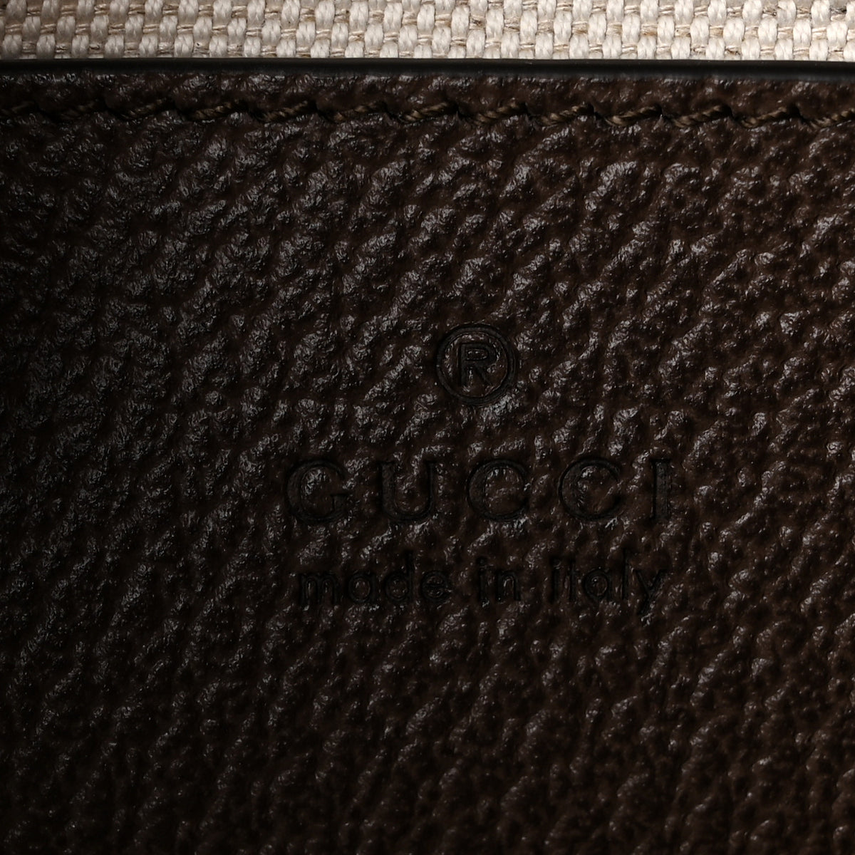 GG Supreme Monogram Textured Dollar Calfskin Web Small Ophidia GG Handbag Beige Ebony New Acero