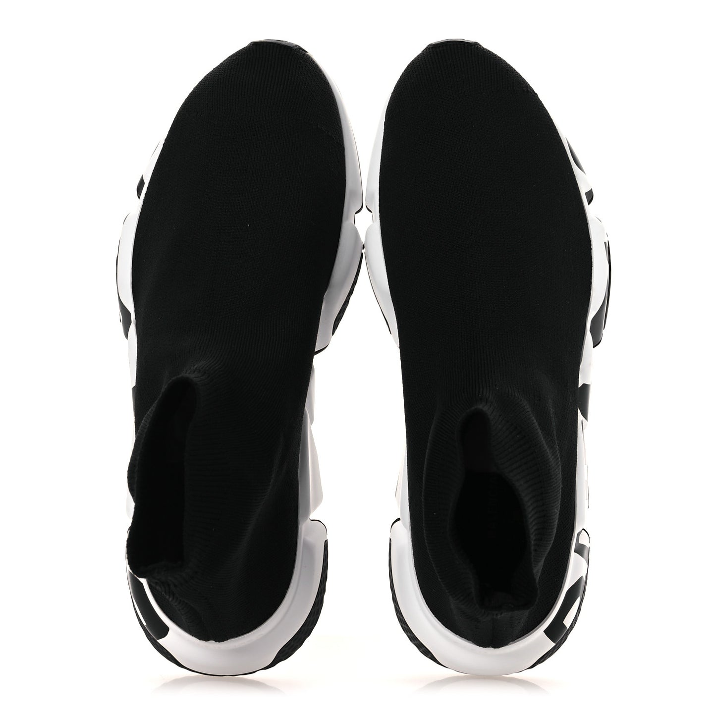 Neoprene Knit Womens Speed Graffiti Sneakers 40 Black White