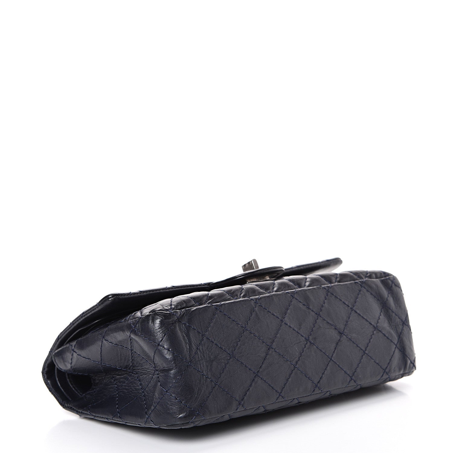 Chanel Aged Calfskin Quilted 2.55 Reissue 225 Flap Navy Blue 3 of 13