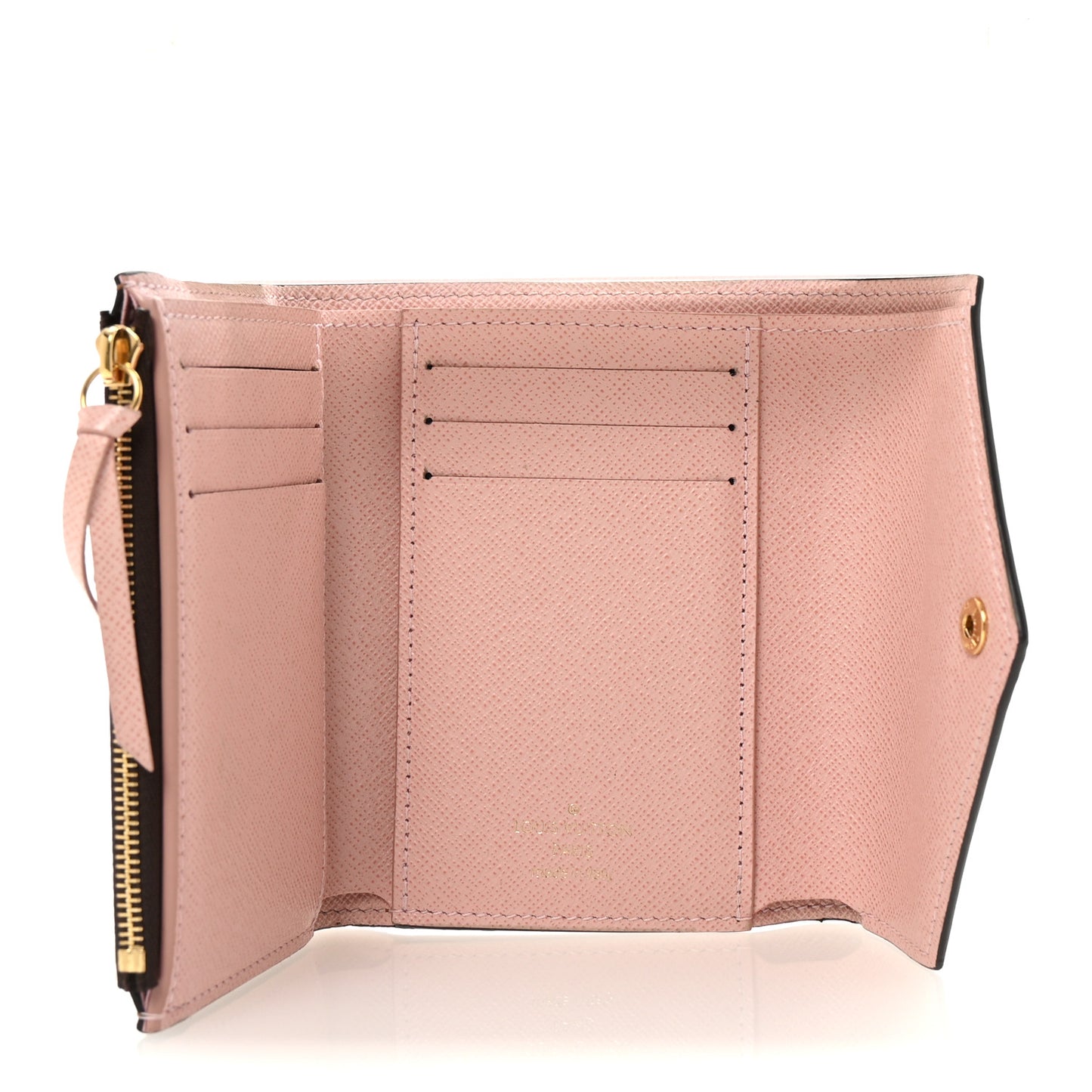 Damier Ebene Victorine Wallet Rose Ballerine