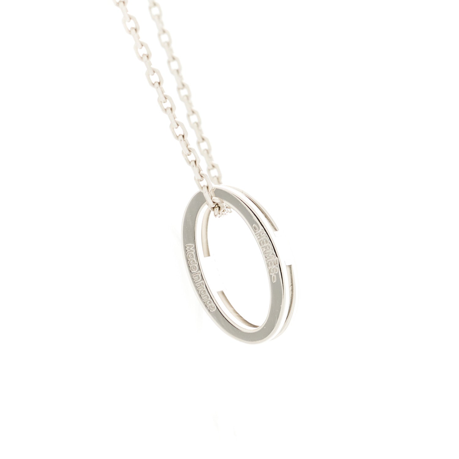 Hermes Palladium Pop H Pendant Necklace White 4 of 6