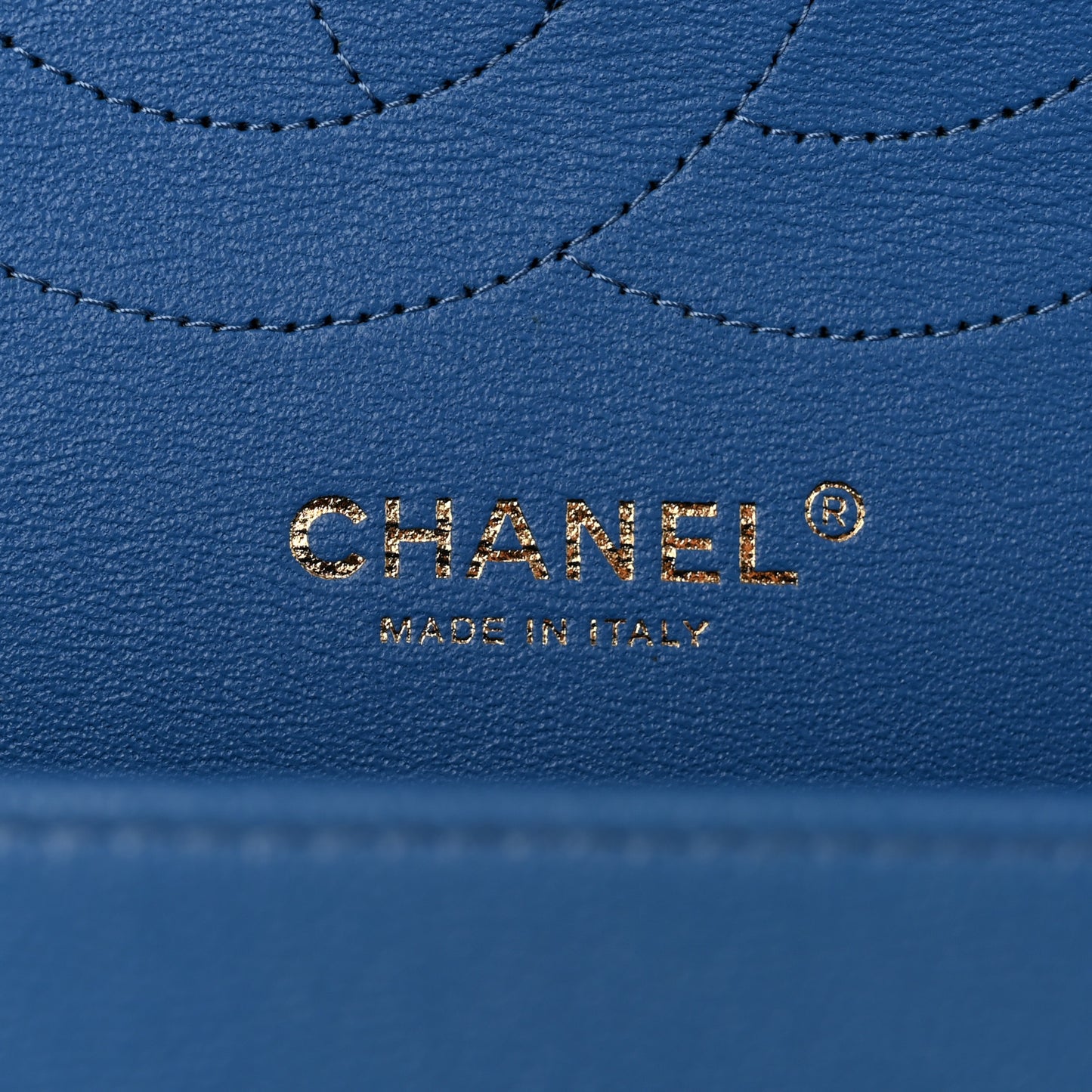 Caviar Quilted Jumbo Double Flap Blue