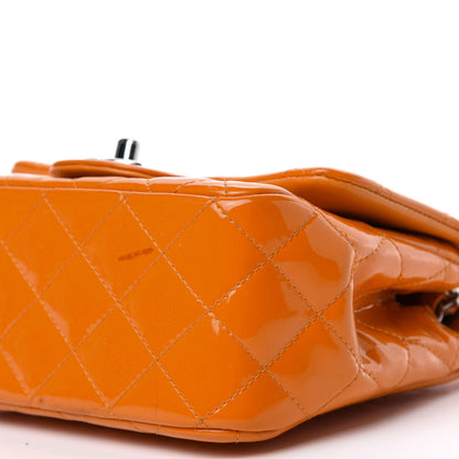 Chanel Patent Quilted Mini Square Flap Orange 7 of 12