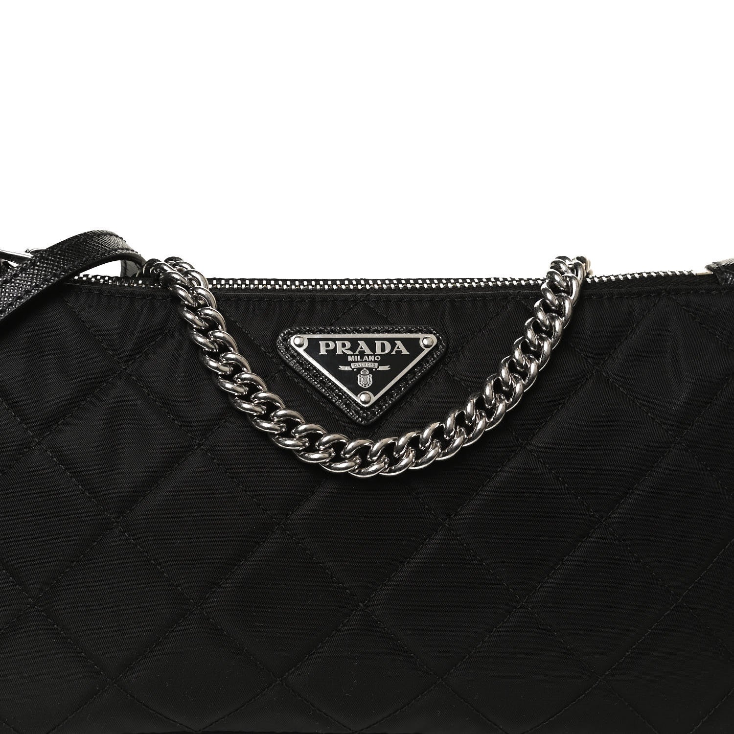 Prada Nylon Tessuto Impuntu Quilted Crossbody Bag Black 9 of 11