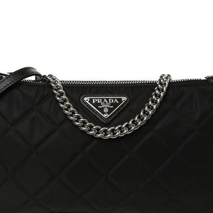 Prada Nylon Tessuto Impuntu Quilted Crossbody Bag Black 9 of 11