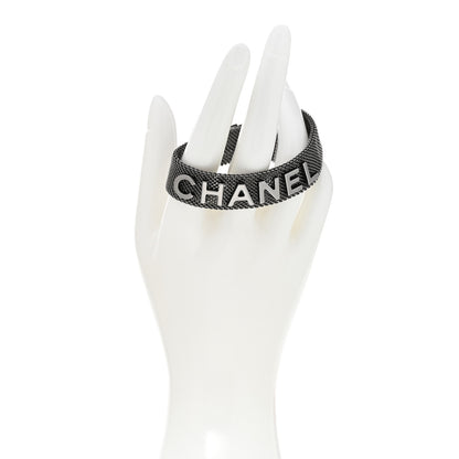 Chanel Metal Mesh Logo Bracelet Ruthenium 2 of 4