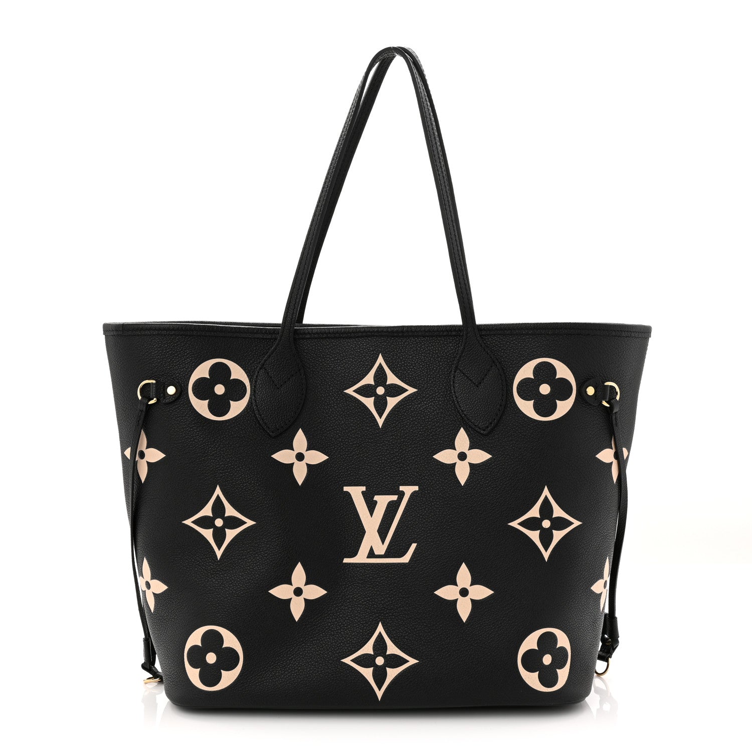 Louis Vuitton Empreinte Monogram Giant Neverfull MM Black Beige 1 of 11