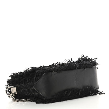 Proenza Schouler Tweed Frayed Extra Small Courier Shoulder Bag Black 4 of 10