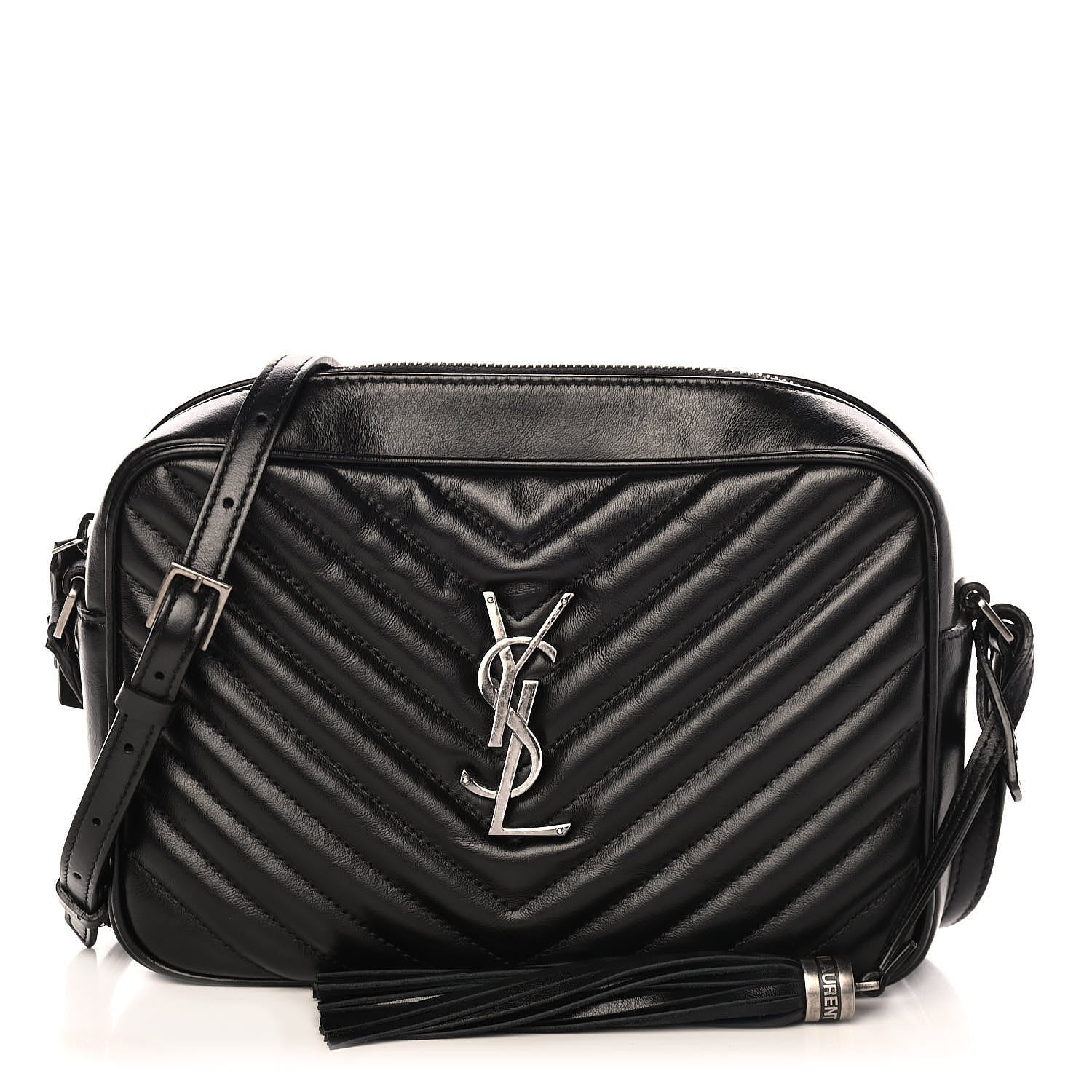 Saint Laurent Calfskin Matelasse Monogram Lou Camera Bag Black 1 of 9