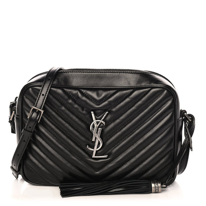 Saint Laurent Calfskin Matelasse Monogram Lou Camera Bag Black 1 of 9
