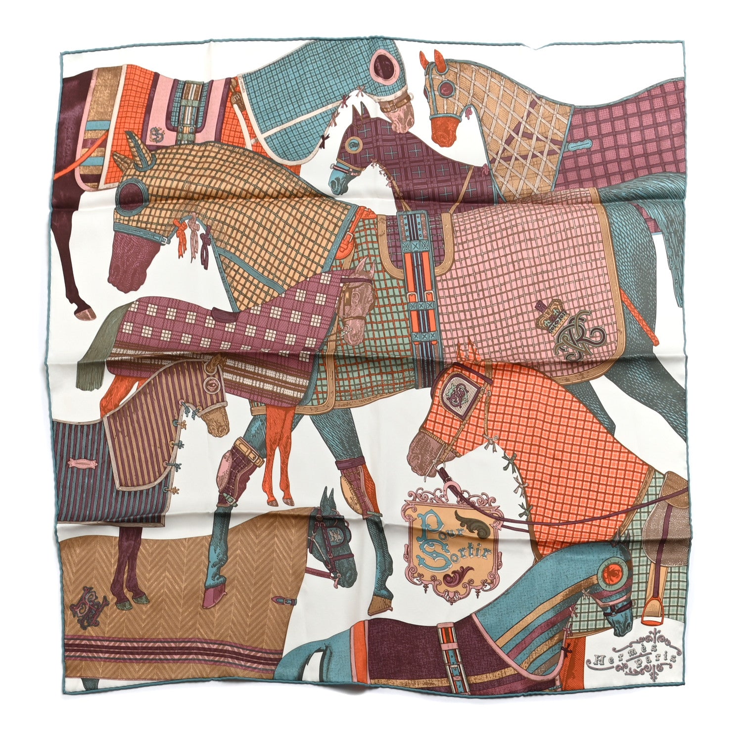 Hermes Silk Pour Sortir Scarf 70 1 of 5