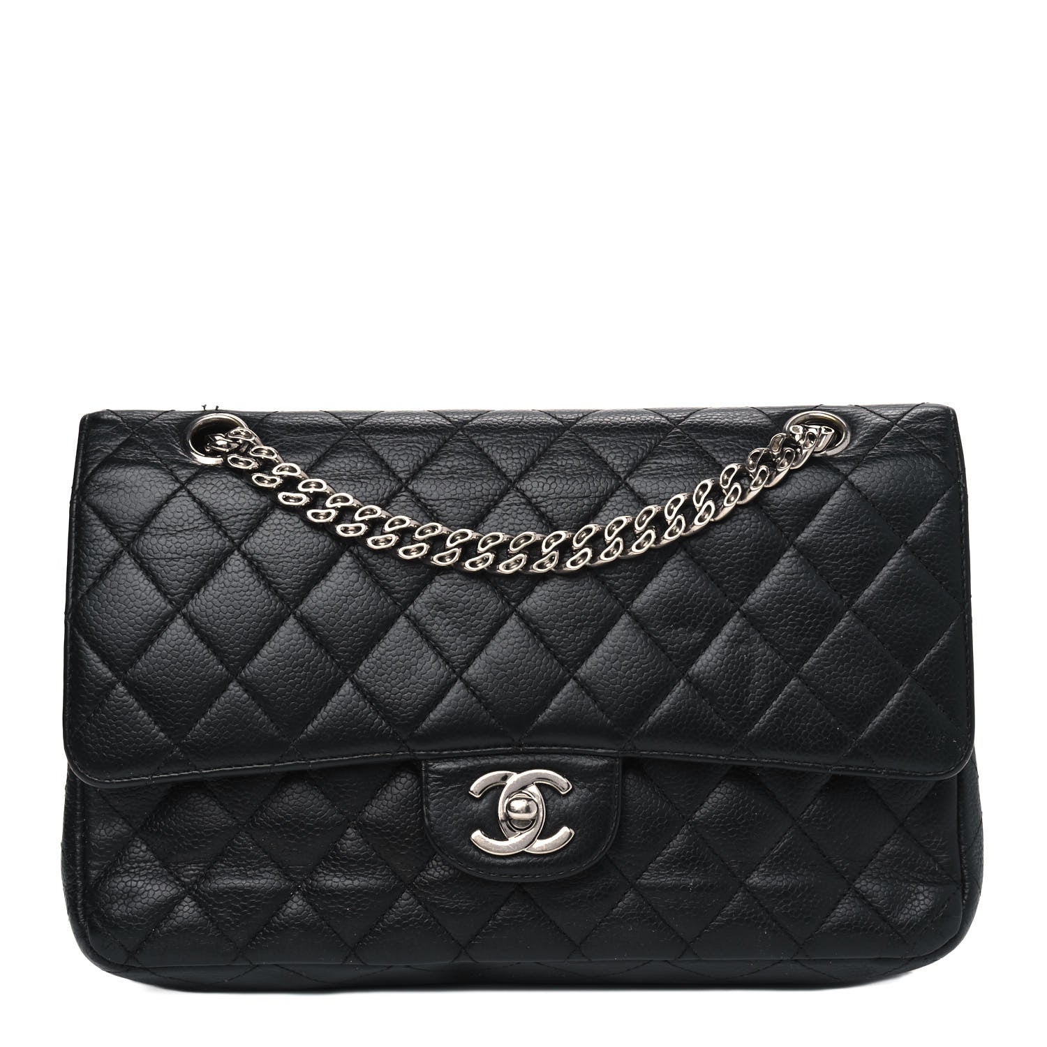 Chanel Caviar Quilted Medium Double Flap Bijoux Chain Black 1 of 8