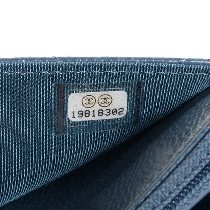 Chanel Caviar Quilted Wallet on Chain WOC Blue 7 of 8