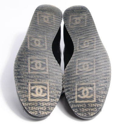 Chanel Leather Perforated Sneakers Black 37.5 5 of 5