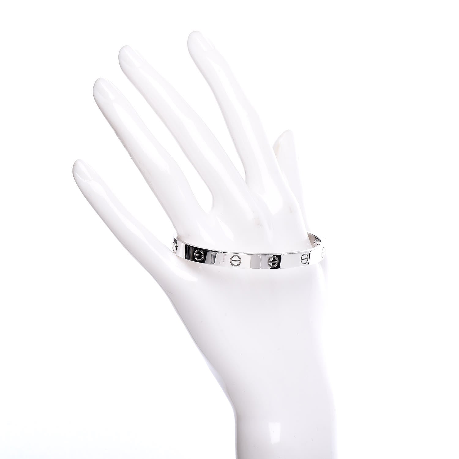 Cartier 18K White Gold LOVE Bracelet 18 2 of 6