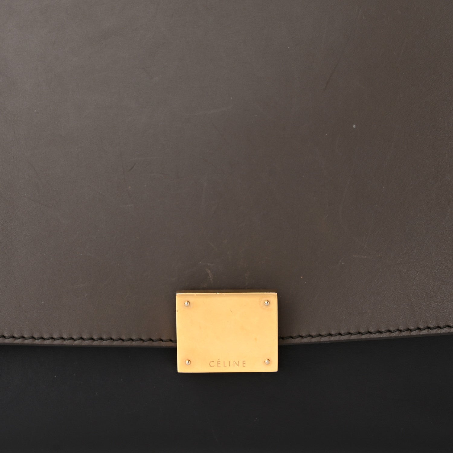 Celine Smooth Calfskin Medium Tri-Color Trapeze Anthracite 8 of 14
