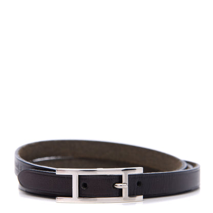 Hermes Swift Hapi 3 MM Triple Tour Bracelet S Black 1 of 5
