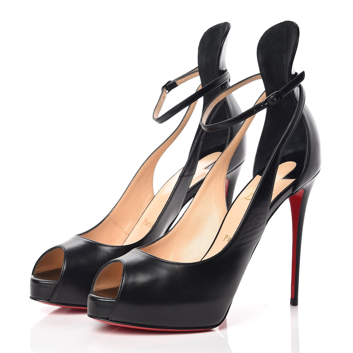 Christian Louboutin Kid Mascaralta 120 Pumps 38.5 Black 3 of 12