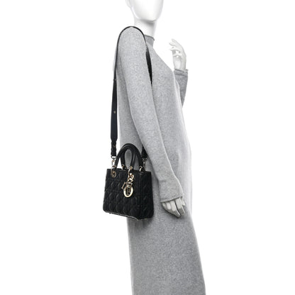 Christian Dior Lambskin Cannage Small Lucky Badges My Lady Dior Black 2 of 12
