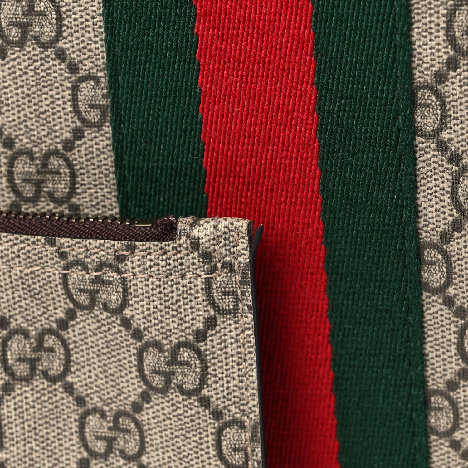 Gucci GG Supreme Monogram Web Large Ophidia Tote Brown 15 of 22