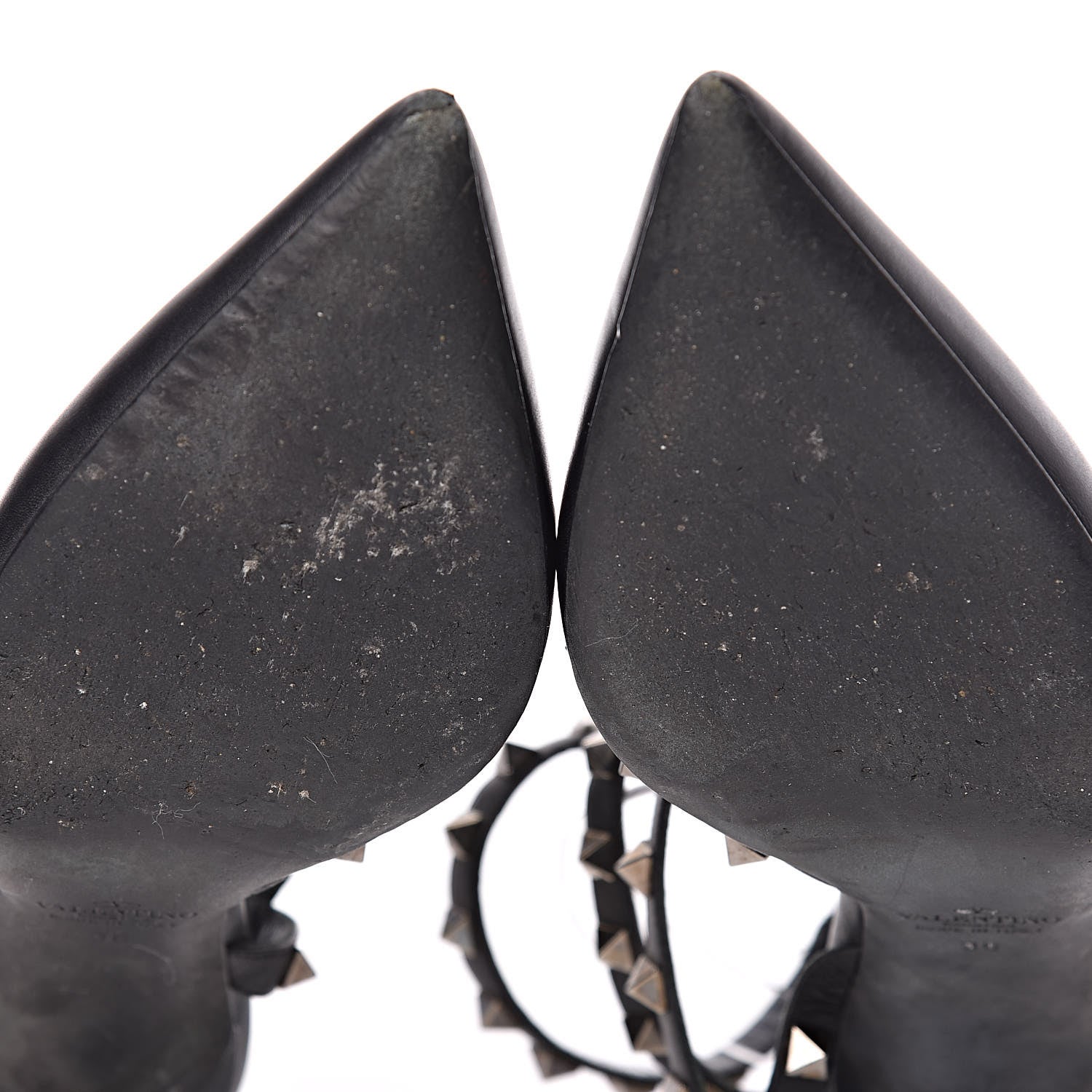 Valentino Garavani Nappa Rockstud Ankle Strap Low Heel Pumps 36 Black 10 of 14
