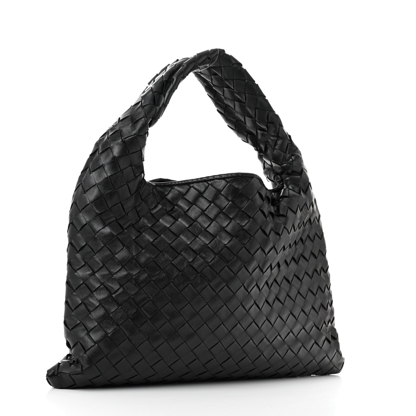 Calfskin Intrecciato Small Hop Black