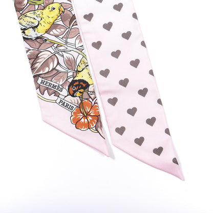 Hermes Silk Jungle Love Love Twilly Rose Pale Etoupe 4 of 5